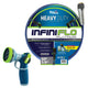 5/8 in. x 50 ft. Heavy Duty Garden Hose with PRO 10-Pattern Thumb Control Nozzle Set (2-Pack)