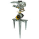 Deluxe Metal Pulsating Sprinkler on In-Series Metal 3-Prong Step Spike